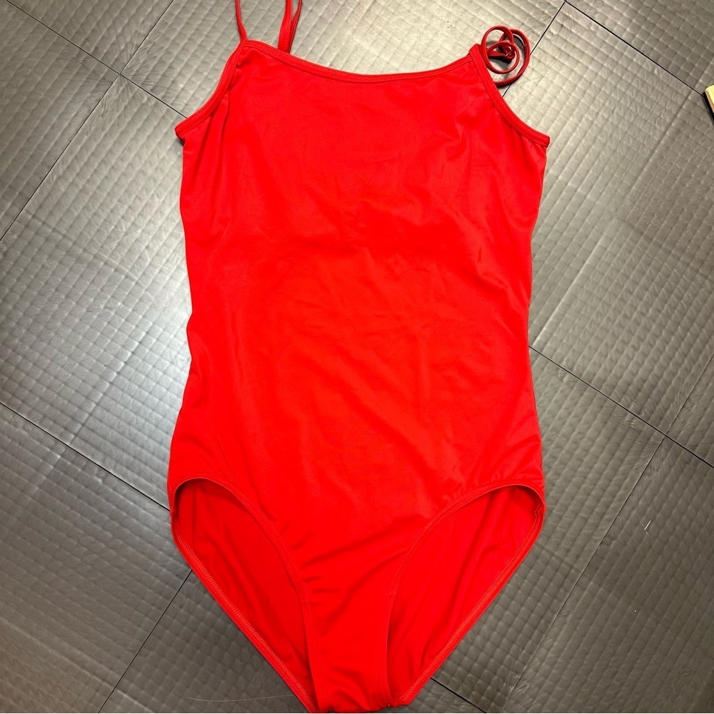 WEISSMAN WOMENS RED LEOTARD ADULT MEDIUM BALLET DANCE